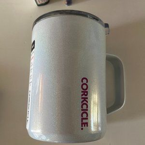 NWT Corkcicle  COFFEE MUG Gloss  Iridescent White